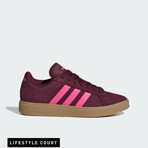 Adidas Maroon and Pink Lifestyle Sneakers